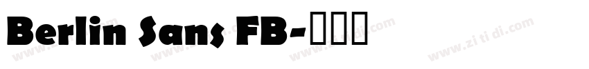 Berlin Sans FB字体转换